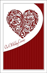Wedding Program Cover Template 6C - Graphic 6
